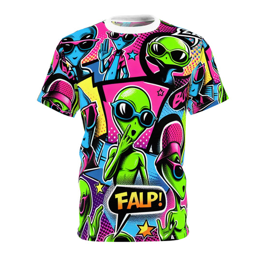 "Neon Invaders: A Galactic Pop Art Spectacle" - Tee